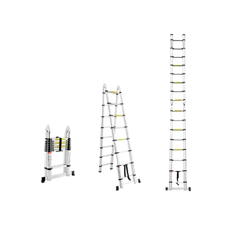Preklopne teleskopske aluminijumske merdevine 3,8 m